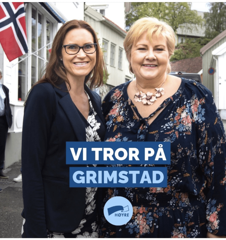 Beate Skretting og Statsminister Erna Solberg